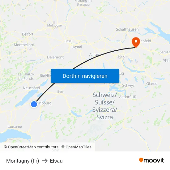 Montagny (Fr) to Elsau map