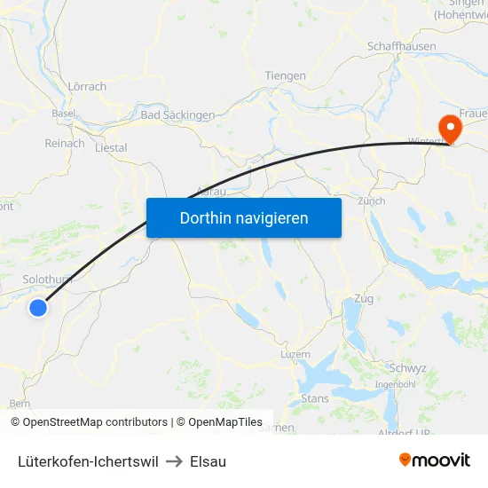 Lüterkofen-Ichertswil to Elsau map