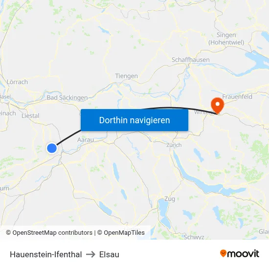 Hauenstein-Ifenthal to Elsau map