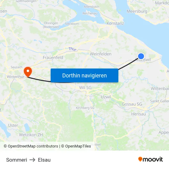 Sommeri to Elsau map