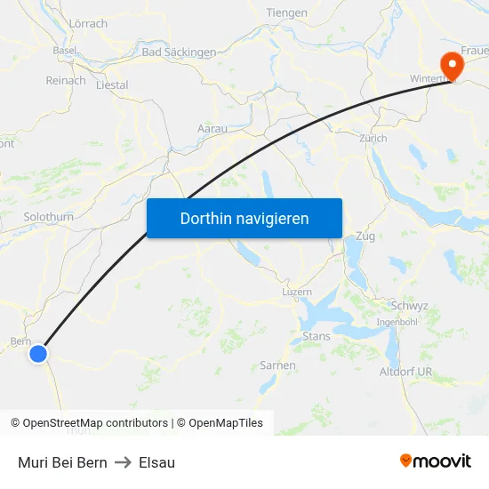 Muri Bei Bern to Elsau map