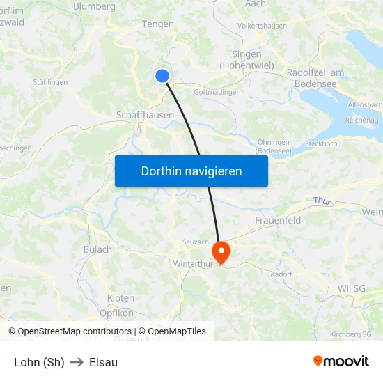 Lohn (Sh) to Elsau map