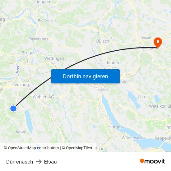 Dürrenäsch to Elsau map