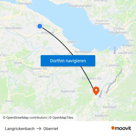Langrickenbach to Oberriet map