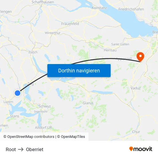 Root to Oberriet map
