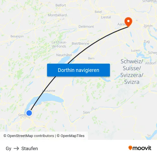 Gy to Staufen map
