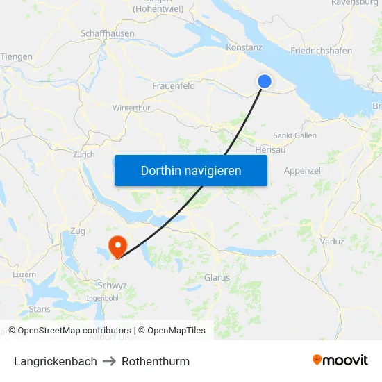 Langrickenbach to Rothenthurm map