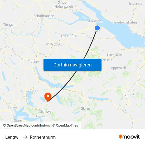 Lengwil to Rothenthurm map