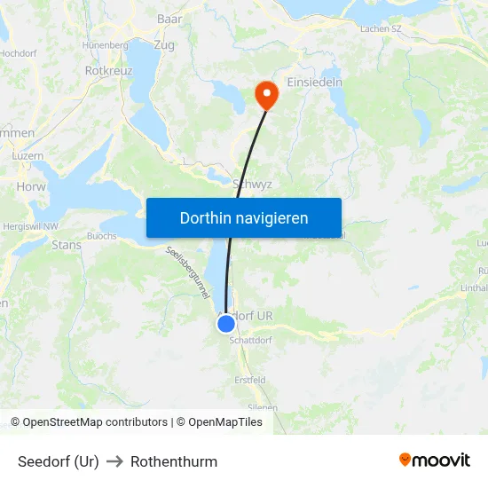Seedorf (Ur) to Rothenthurm map