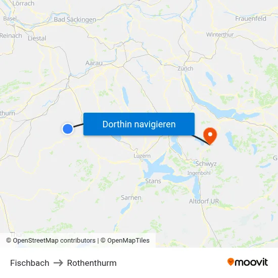 Fischbach to Rothenthurm map