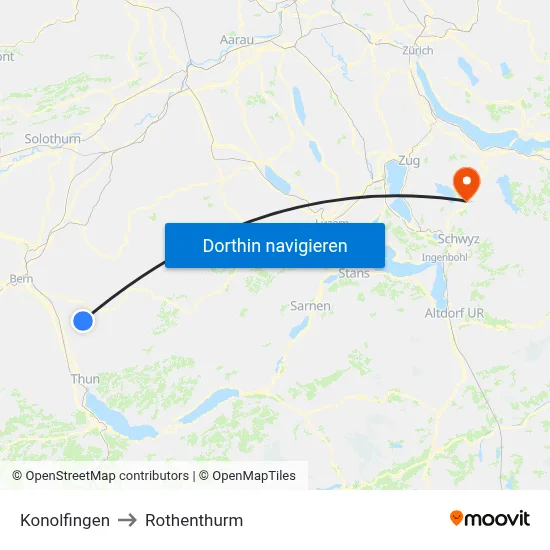 Konolfingen to Rothenthurm map