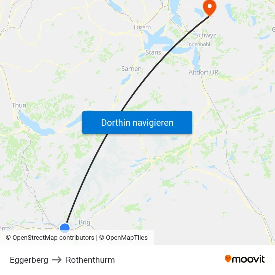 Eggerberg to Rothenthurm map