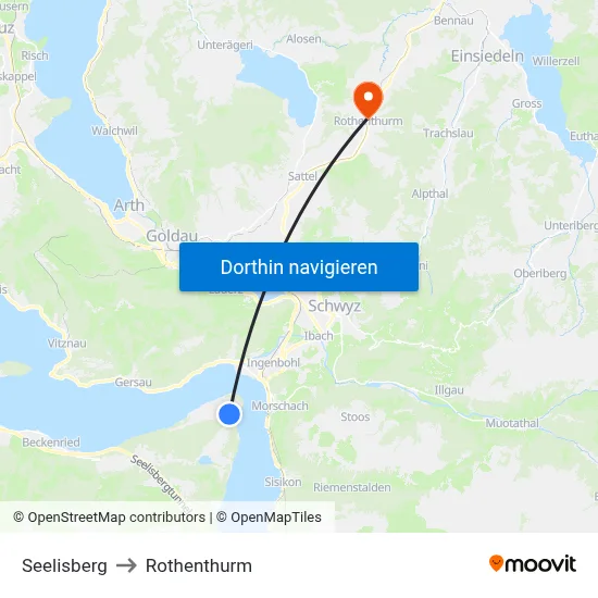 Seelisberg to Rothenthurm map