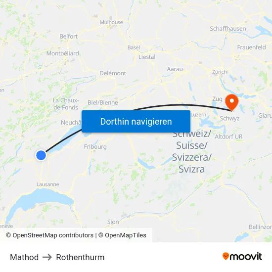 Mathod to Rothenthurm map