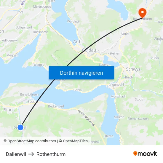 Dallenwil to Rothenthurm map
