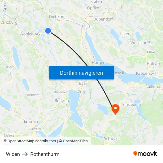 Widen to Rothenthurm map