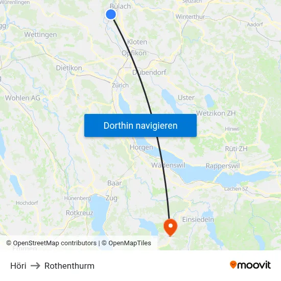 Höri to Rothenthurm map