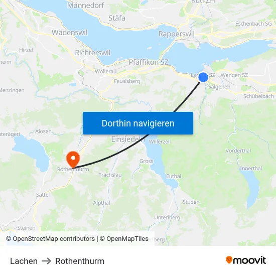 Lachen to Rothenthurm map