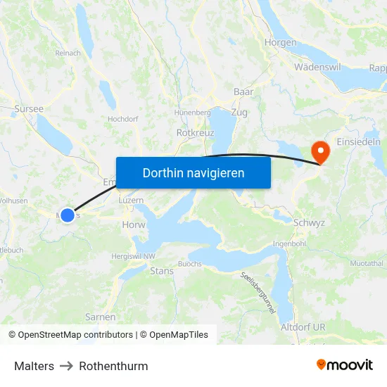Malters to Rothenthurm map