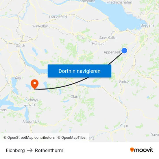 Eichberg to Rothenthurm map