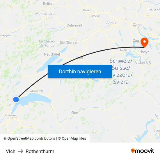 Vich to Rothenthurm map
