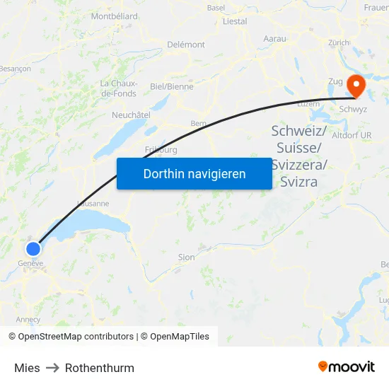 Mies to Rothenthurm map