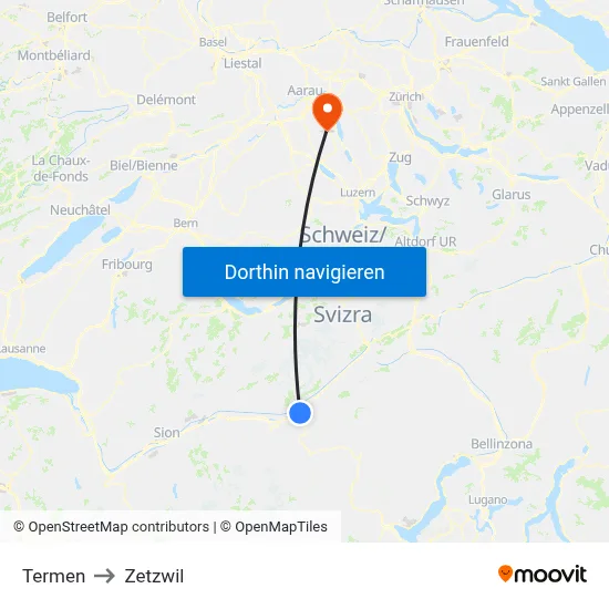 Termen to Zetzwil map