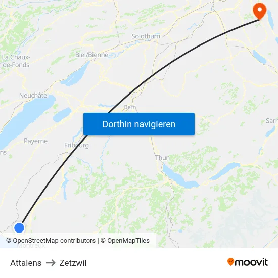 Attalens to Zetzwil map