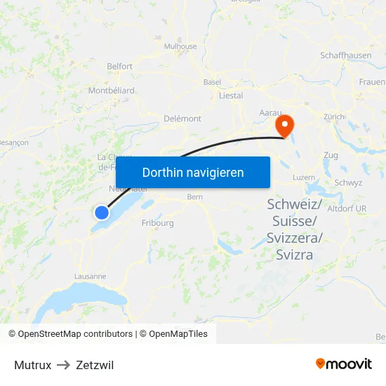 Mutrux to Zetzwil map
