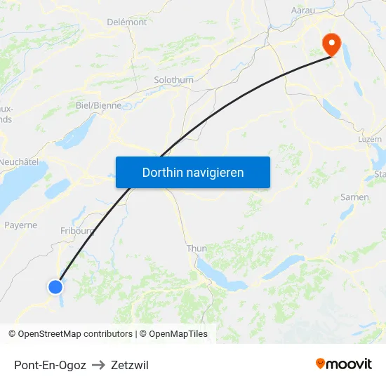 Pont-En-Ogoz to Zetzwil map