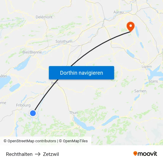 Rechthalten to Zetzwil map