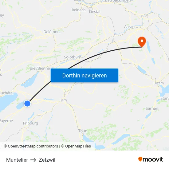 Muntelier to Zetzwil map
