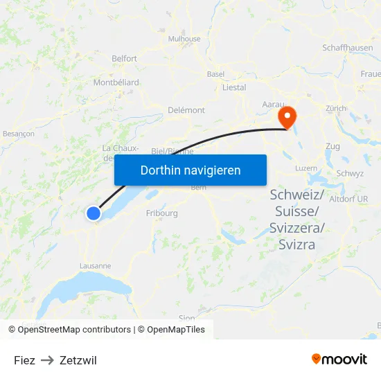 Fiez to Zetzwil map