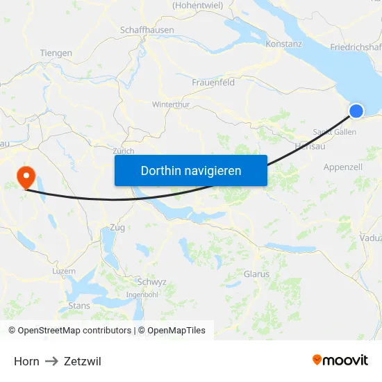 Horn to Zetzwil map