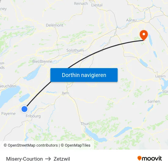 Misery-Courtion to Zetzwil map
