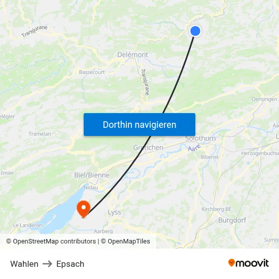 Wahlen to Epsach map