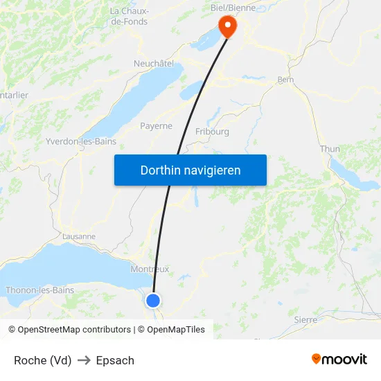 Roche (Vd) to Epsach map