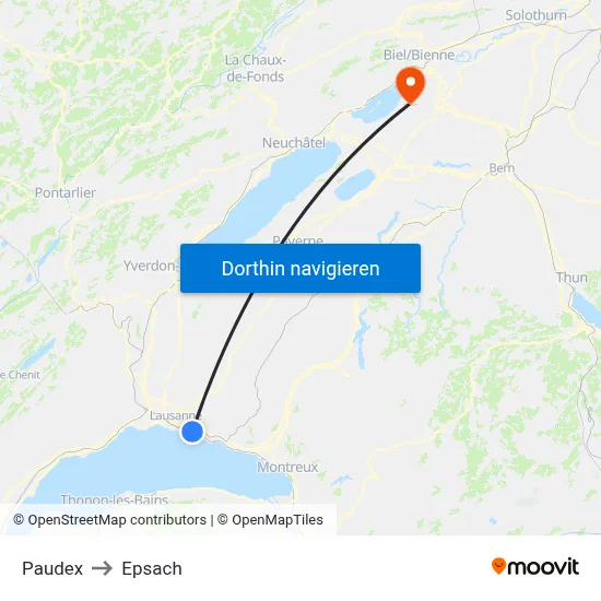 Paudex to Epsach map