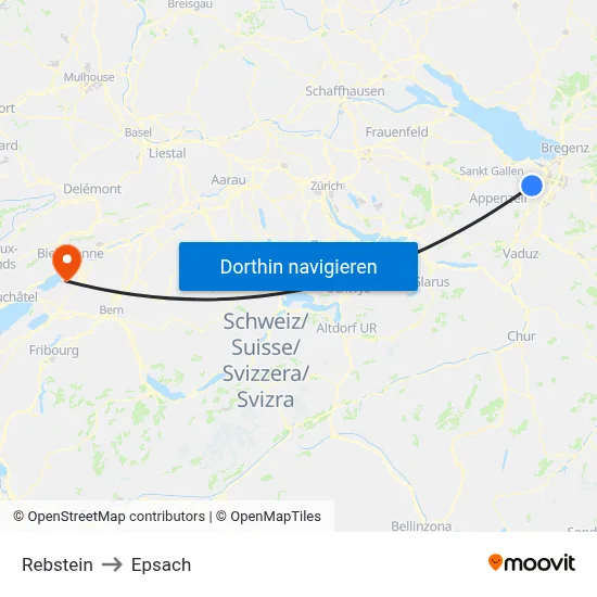 Rebstein to Epsach map