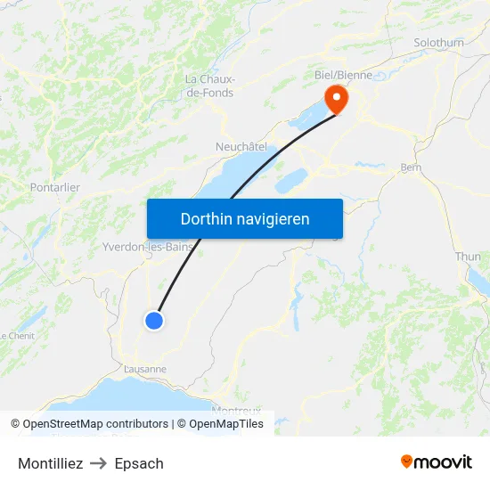 Montilliez to Epsach map
