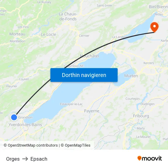 Orges to Epsach map