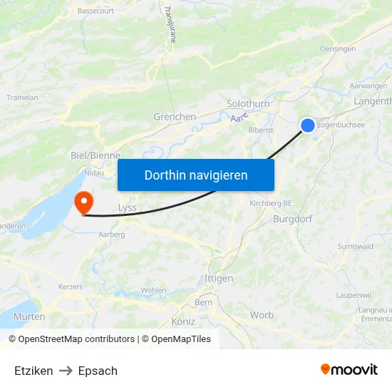 Etziken to Epsach map