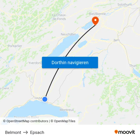 Belmont to Epsach map