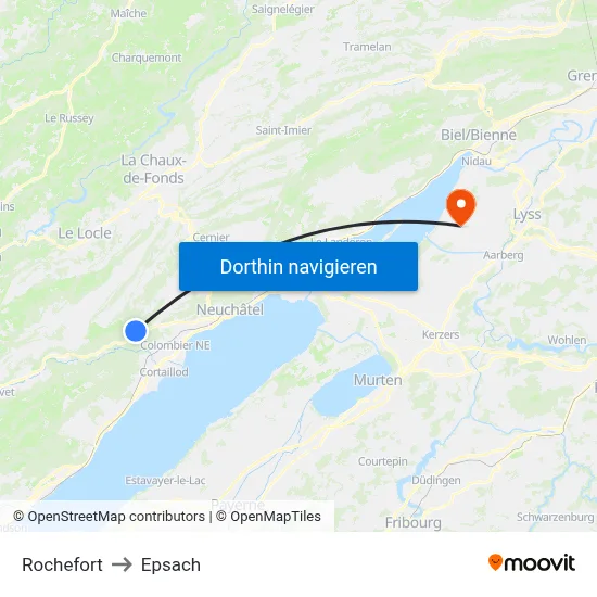 Rochefort to Epsach map