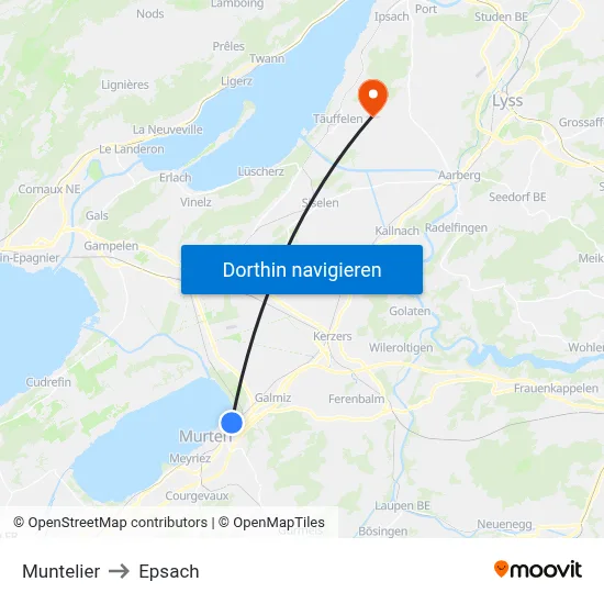 Muntelier to Epsach map