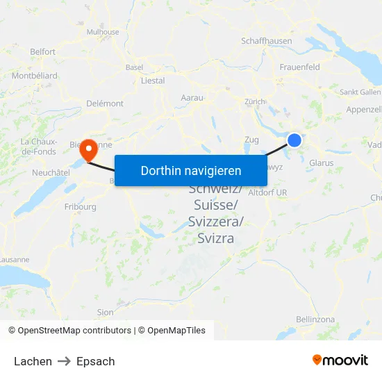 Lachen to Epsach map