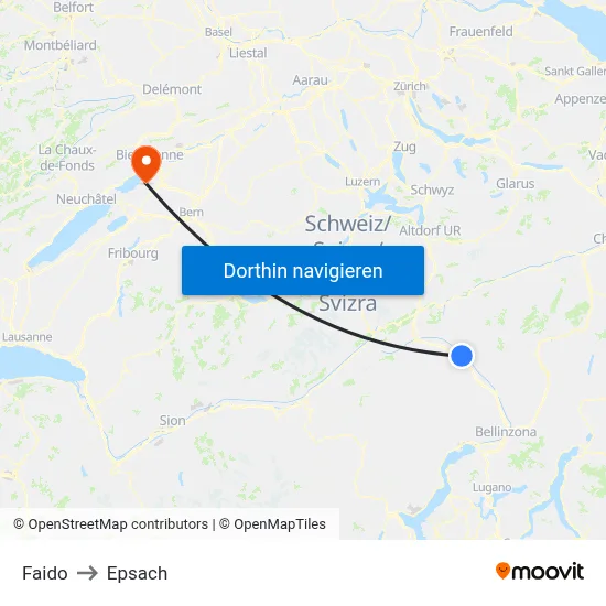 Faido to Epsach map