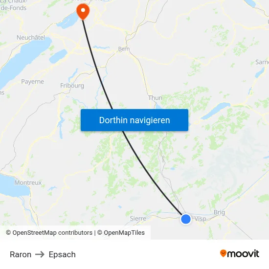 Raron to Epsach map