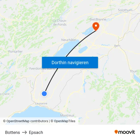 Bottens to Epsach map