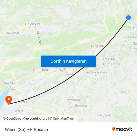 Wisen (So) to Epsach map